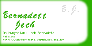 bernadett jech business card